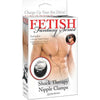 Fetish Fantasy Shock Therapy Electric Nipple Clamps - Intense E-Stimulation for Sensational Pleasure - Model X7B2 - Unisex - Nipple Play - Black