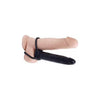 Introducing the Pleasure Pro Double Delight Strap-On Dildo - Model DD-550, Black - Adult Naughty Store