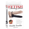 Introducing the Pleasure Pro Double Delight Strap-On Dildo - Model DD-550, Black - Adult Naughty Store