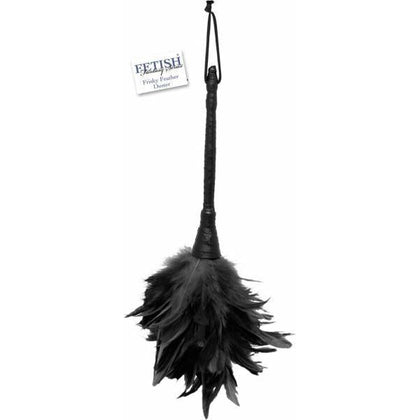 Frisky Feather Duster - Fetish Fantasy Black Tickler for Sensual Pleasure (Model FF-001, Unisex, Full Body Teasing, Black)