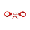 Fetish Fantasy Designer Metal Handcuffs - Red: Premium Bondage Restraints for Dominant Play