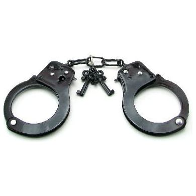 Fetish Fantasy Designer Metal Handcuffs - Black: Premium BDSM Restraints for Dominance and Pleasure - Adult Naughty Store