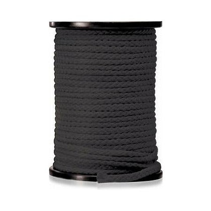 Fetish Fantasy Bondage Rope 200 Feet Black - Japanese Silk Shibari Style Restraint for Full Body Bondage and Sensual Play - Adult Naughty Store