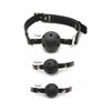 Fetish Fantasy Ball Gag Training System - Black Leather, Non-Toxic Plastic, 3 Sizes (1.5