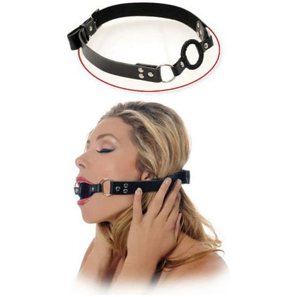 Fetish Fantasy Open Mouth Gag - Model X123: Unleash Submissive Desires with this Sensual Black Oral Restraint - Adult Naughty Store