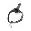 Deluxe Fetish Fantasy Ball Gag with Dildo - Black Leather BDSM Head Harness, Model X23, Unisex, Dual Pleasure Stimulation - Adult Naughty Store