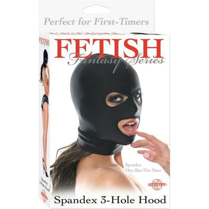 Spandex 3-Hole Hood: The Ultimate BDSM Accessory for Submissive Pleasure - Fetish Fantasy Series Model 2021 - Unisex - Sensory Deprivation - Black