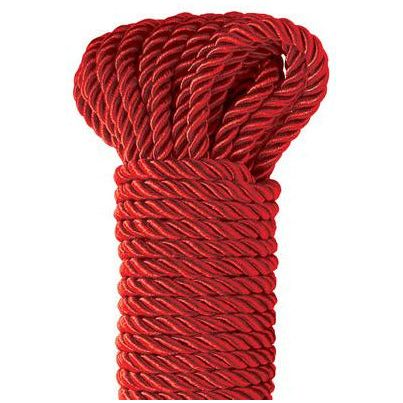 Deluxe Silk Rope Red - Premium Japanese Style Shibari Bondage Rope for Sensual Pleasure