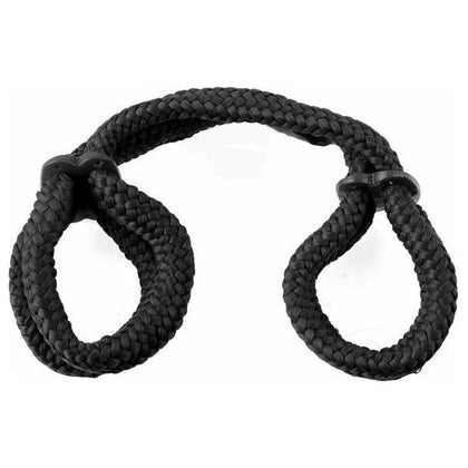 Fetish Fantasy Silk Rope Love Cuffs Black: The Ultimate Beginner's Bondage Experience - Adult Naughty Store