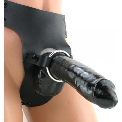 Introducing the SensaPleasure™ Mr. Big Hollow 8-Inch Strap-On Black: The Ultimate Pleasure Solution for Enhanced Intimacy