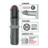 Fantasy X-tensions Mega 3 Inch Black Penis Extension for Men - Model MX-300 - Enhance Your Pleasure and Performance - Adult Naughty Store