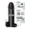 Fantasy X-tensions Vibrating Real Feel 2 Inches Extension - Black - Adult Naughty Store