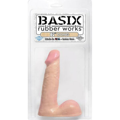 Basix Rubber Works 6 Inch Dong Flesh - The Ultimate American-Made Phthalate-Free Pleasure Device for Sensational Satisfaction