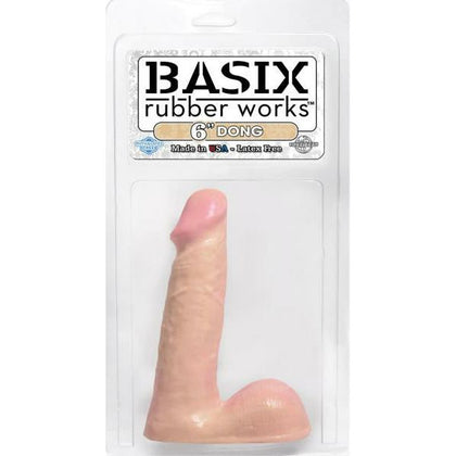 Basix Rubber Works 6 Inch Dong Flesh - The Ultimate American-Made Phthalate-Free Pleasure Device for Sensational Satisfaction - Adult Naughty Store