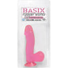 Basix Rubber 6.5-Inch Dong with Suction Cup - Pink - Hypoallergenic, Phthalate-Free, and Latex-Free - Made in the USA
