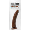 Basix Rubber 7 inches Slim Dong With Suction Cup - Brown - Hypoallergenic American-Made Phthalate-Free Latex-Free Pleasure Toy for All Genders - Adult Naughty Store