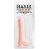 Basix Rubber Works 8 Inches Dong Suction Cup Beige - Premium American Made Phthalate-Free Silicone Dildo for Intense Pleasure and Stimulation - Adult Naughty Store