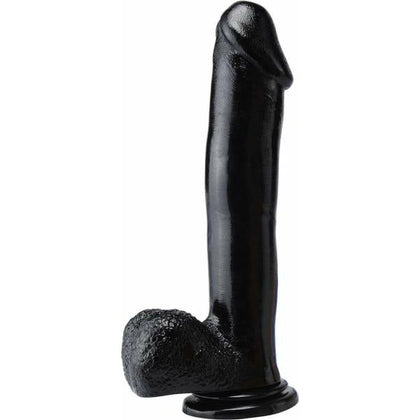 Pipedream Basix Rubber 12 Inch Dong With Suction Cup - Model BXR-12 - Phthalate-Free, Latex-Free, Harness Compatible - Black - Adult Naughty Store