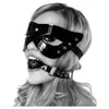 Fetish Fantasy Masquerade Mask and Ball Gag - Breathable BDSM Toy, Model X12, Unisex, Enhances Sensory Play, Black
