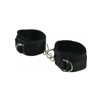 Fetish Fantasy Luv Cuffs Black - Adjustable Faux Fur Bondage Restraints for Wrist and Ankle Play - Adult Naughty Store