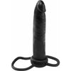 Double Trouble Anal Fantasy Strap-On Cock Ring Black - Model DT-5001 - Unisex Anal Pleasure - Adult Naughty Store