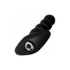 Elite Silicone Rechargeable Anal Beads - Model X9X - Unisex Anal Pleasure Toy - Black - Adult Naughty Store