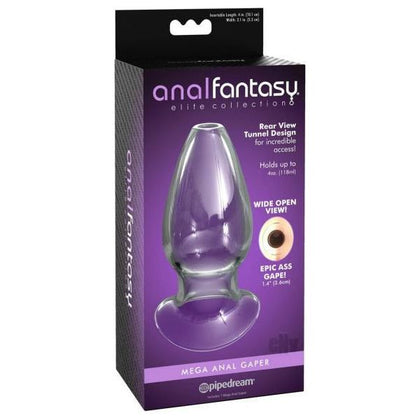 Anal Fantasy Elite Glass Gaper - Model AFEG-001 - Unisex Anal Pleasure Toy - Clear