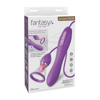 Introducing the Fantasy For Her Ult Pleaser Max 4-in-1 Clitoral and G-Spot Stimulator for Women in Elegant Pink