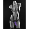 Dillio 6-Inch Strap-On Suspender Harness Set - Purple - Ultimate Pleasure for Women