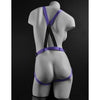 Purple Dillio 7-Inch Strap On Suspender Harness Set for Women - Ultimate Control and Sensual Pleasure - Adult Naughty Store