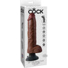 King Cock 10 inches Vibrating Dildo with Balls Brown