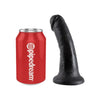 King Cock 6 Inches Realistic Dildo - Model 6X, Black - For Lifelike Pleasure and Ultimate Satisfaction - Adult Naughty Store