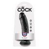 King Cock 8 Inch Realistic Dildo - Model KC-8B - For Him or Her - Lifelike Pleasure - Black - Adult Naughty Store