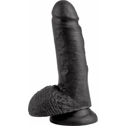 King Cock 7 Inches Realistic Dildo with Suction Cup Base - Model KC-7B - Male - Versatile Pleasure - Black - Adult Naughty Store