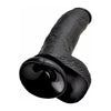 Introducing the King Cock 9 Inches Realistic Dildo with Balls - Black!
