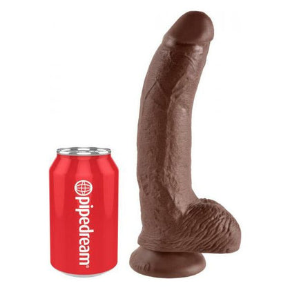 King Cock 9 Inches Realistic Brown Dildo with Suction Cup Base - Model KC-9RB-SC - Designed for Unforgettable Pleasure