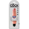 King Cock 6 inches Vibrating Stiffy Beige - Realistic American-Made Vibrating Dildo for Intense Pleasure - Adult Naughty Store