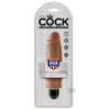 King Cock 6-Inch Vibrating Stiffy Tan Dildo - Realistic Pleasure for Intense Satisfaction - Adult Naughty Store