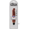 King Cock 7 inches Vibrating Stiffy Brown - Realistic Multispeed Vibrator for Maximum Satisfaction - Adult Naughty Store