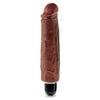 King Cock 7 inches Vibrating Stiffy Brown - Realistic Multispeed Vibrator for Maximum Satisfaction - Adult Naughty Store