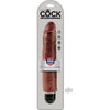 Introducing the King Cock 10-Inch Vibrating Stiffy Brown Realistic Dildo - Ultimate Pleasure for All Genders and Unforgettable Moments of Intimacy - Adult Naughty Store