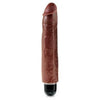 Introducing the King Cock 10-Inch Vibrating Stiffy Brown Realistic Dildo - Ultimate Pleasure for All Genders and Unforgettable Moments of Intimacy - Adult Naughty Store