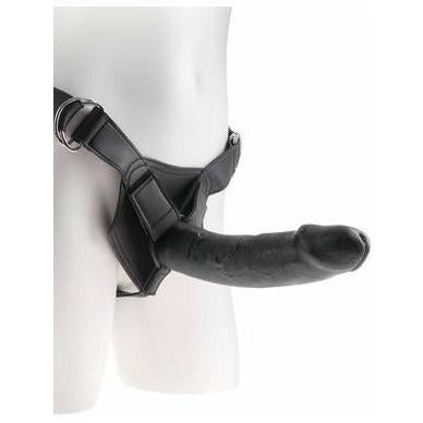 Introducing the Exquisite King Cock Strap On Harness 9 inches Black Realistic Dildo - Ultimate Pleasure for All Genders! - Adult Naughty Store