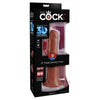 King Cock Plus Triple Density Dildo - Model KC-8B: Realistic Brown Pleasure for All Genders - Adult Naughty Store