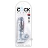 King Cock Clear 5-Inch Realistic Dildo with Balls for Sensual Pleasure - Model KC-5CLR, Suitable for All Genders, Perfect for Intimate Stimulation, Translucent - Adult Naughty Store