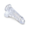 King Cock Clear 5-Inch Realistic Dildo with Balls for Sensual Pleasure - Model KC-5CLR, Suitable for All Genders, Perfect for Intimate Stimulation, Translucent - Adult Naughty Store