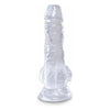 King Cock Clear 5-Inch Realistic Dildo with Balls for Sensual Pleasure - Model KC-5CLR, Suitable for All Genders, Perfect for Intimate Stimulation, Translucent - Adult Naughty Store