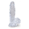 King Cock Clear 5-Inch Realistic Dildo with Balls for Sensual Pleasure - Model KC-5CLR, Suitable for All Genders, Perfect for Intimate Stimulation, Translucent - Adult Naughty Store