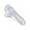 King Cock Clear 6 inches Realistic Dildo with Balls - Unleash Your Desires with the Sensational Pleasure Toy for Him or Her - Model KC-6C - Transparent