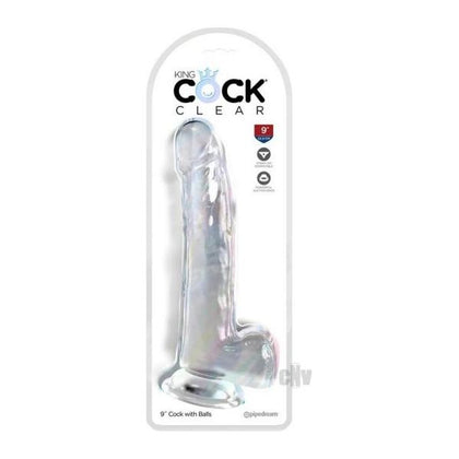 King Cock Clear Kc 9 Lifelike Translucent Dildo with Suction Cup Base - Ultimate Pleasure for All Genders - Full Satisfaction in a Crystal Clear Delight - Adult Naughty Store